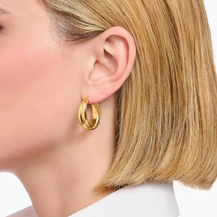 Thomas Sabo Creolen CR738-413-39, Goldfarbene Creolen aus 925er Silber mit hochwertiger Vergoldung und Clipverschluss – Bild 3