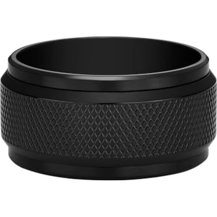 Fossil Herren-Edelstahlband Ring, Schwarz, Matt und glänzend, Größen 18-21 – Bild 2