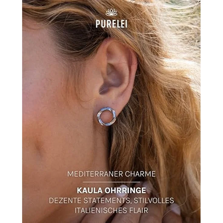Purelei Kaula Ohrringe (Silber) – 13mm Damenohrringe aus hochwertigem Edelstahl – wasserfeste Creolen für individuellen Modeschmuck – Bild 2
