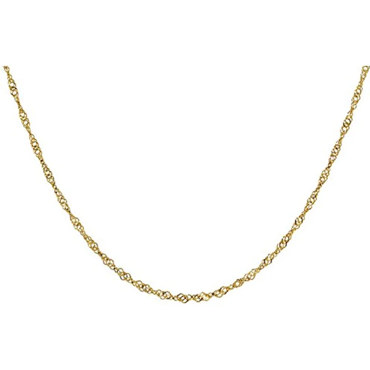 trendor Feine Singapur-Kette 333 Gold (8 Karat) 1,0 mm, elegante goldene Halskette, 42 cm, ideal als Geschenk für Damen – Bild 3