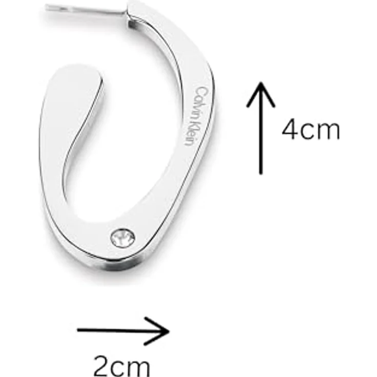 Calvin Klein Creolen Damen HARMONIOUS CONNECTION, Edelstahl mit Kristallen, 40 mm, modernes Design – Bild 3