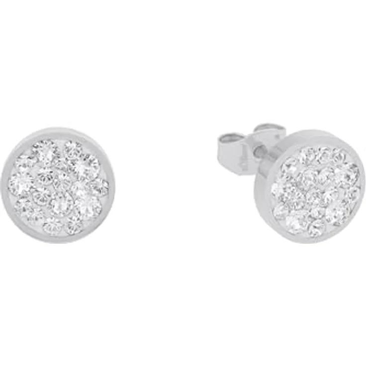 s.Oliver Damen Ohrstecker, Edelstahl mit Swarovski Kristallen, 1 cm – Bild 1