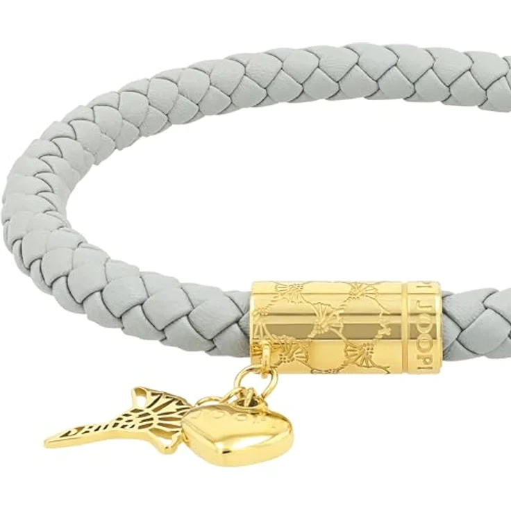 JOOP! Damen-Armband mit Anhänger, Edelstahl und Leder, 19 cm, gold, Geschenkidee in Schmuck Geschenk Box, 2100976 – Bild 3