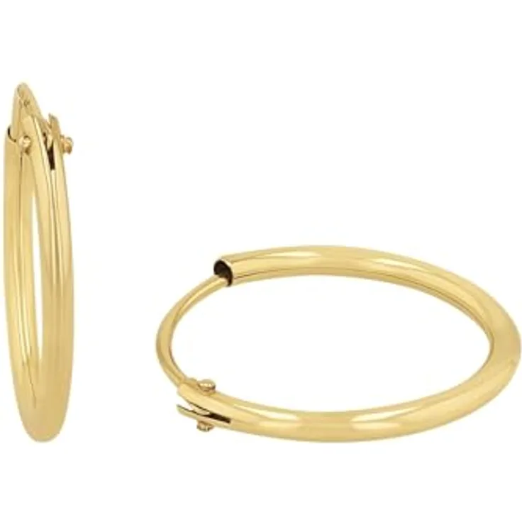 Amor Creolen Damen, klassische Ohrringe aus Gold 375, onesize, in Geschenkbox