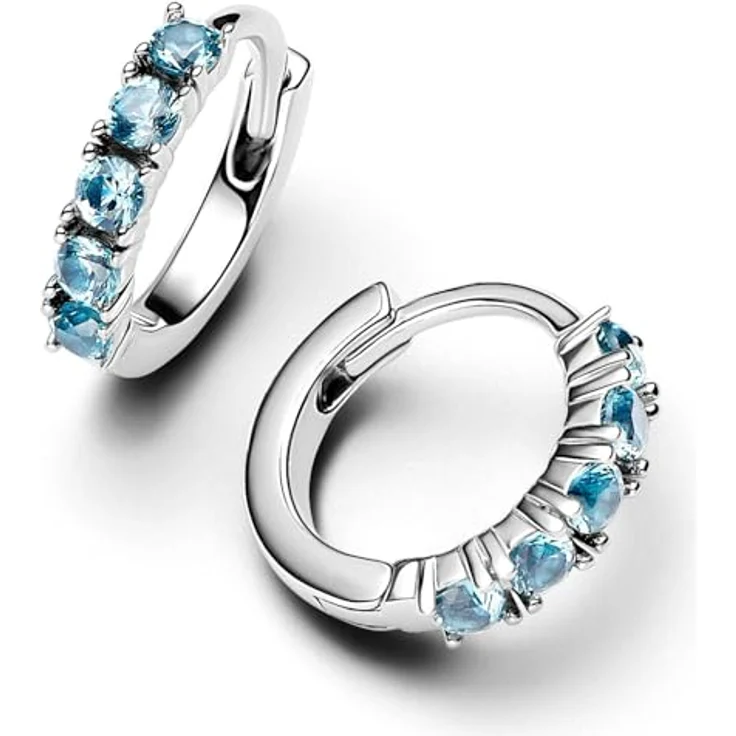 Pandora Creolen Timeless 293849C01, elegante Ohrstecker aus Silber – Bild 3