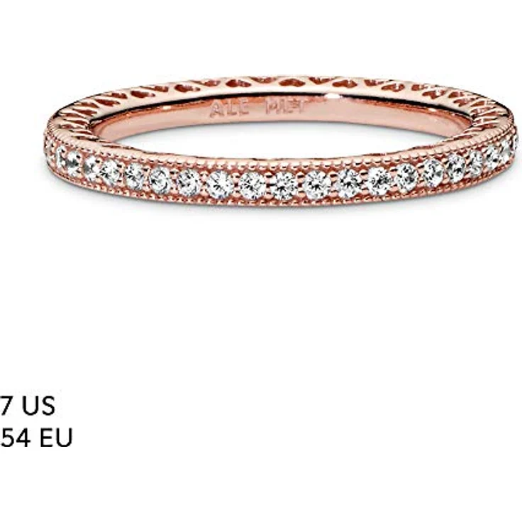 Pandora 180963CZ Ring für Damen, Unendliche Herzen, roségold plattiert mit Zirkonia, Breite 2,25 mm – Bild 7