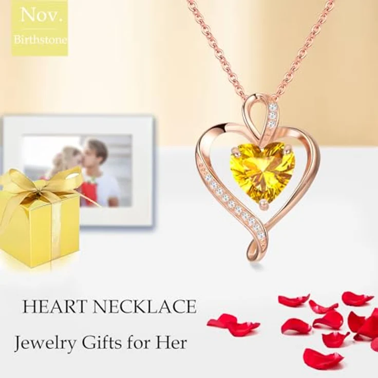 LAVUMO Herzkette 925er Sterlingsilber mit Zirkonia, Rosegold Halskette für Damen, eleganter Herzanhänger, hypoallergen, Geschenk für Frauen – Bild 2