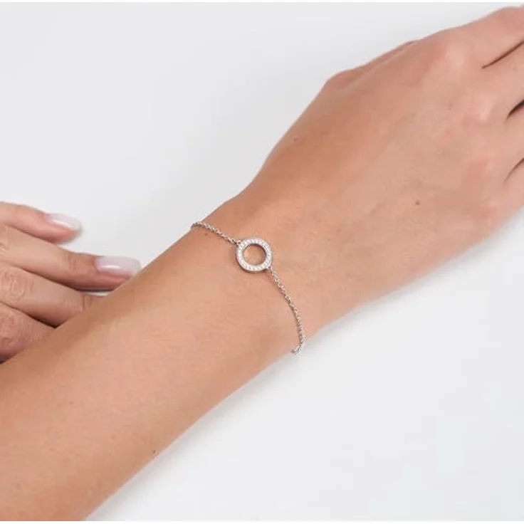 s.Oliver Bracelet, elegantes Armband aus 925er Sterlingsilber, verstellbar bis 21 cm, wasserfest & hautfreundlich, silber – Bild 2