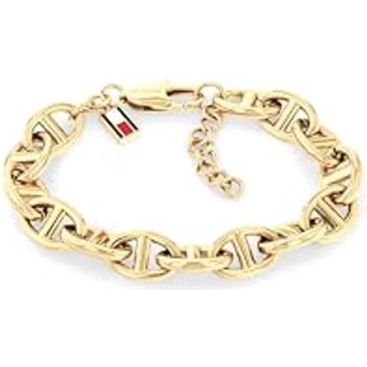 Tommy Hilfiger Jewelry Damen Gliederarmband aus Edelstahl mit Gelbgold-Beschichtung, verstellbar, nautisch inspiriert, 160 x 10,3 mm - 2781018 – Bild 1