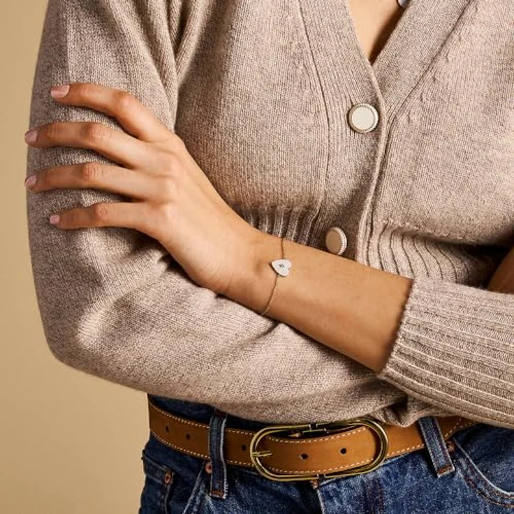 Fossil Damen Edelstahl Kettenarmband mit Karabinerverschluss, gold – Bild 3