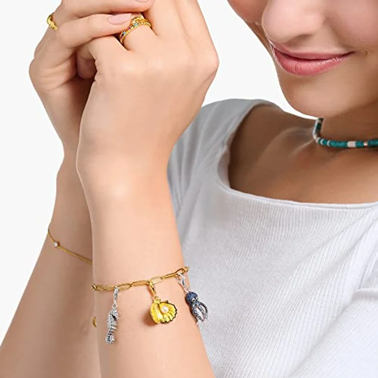 THOMAS SABO Charm-Anhänger Seepferdchen, 925 Sterlingsilber, Charm Club mit Karabinerhaken – Bild 4