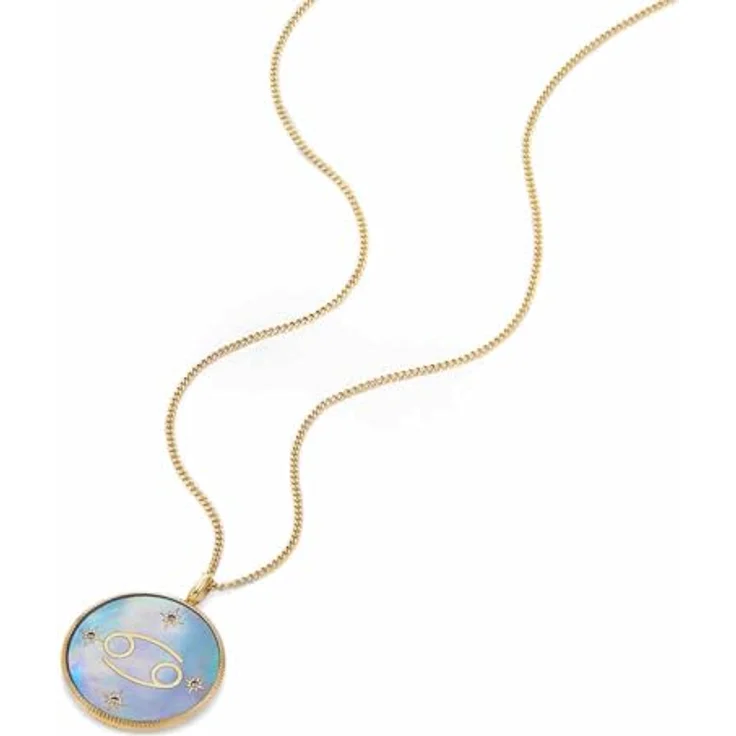 Fossil Damen-Halskette aus Edelstahl oder Sterlingsilber mit Karabinerverschluss, hellblau – Bild 3