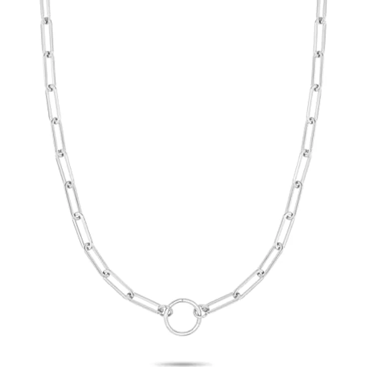 Tamaris Damen Halskette TJ-0677-N-45, Edelstahl poliert in Silber, 45 cm mit Karabinerverschluss – Bild 1