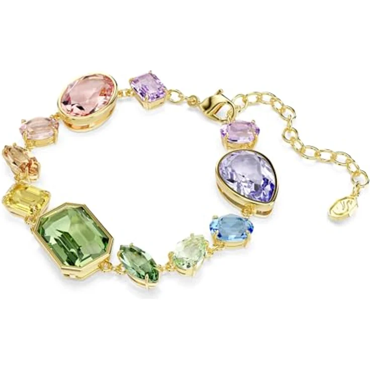 Swarovski Gema Armband, Mehrfarbig mit verschiedenen Schliffen und 18K Goldbeschichtung – Bild 2