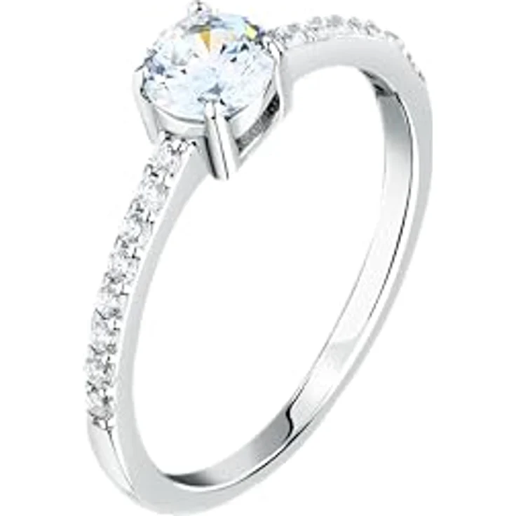 Morellato SAIW1790 Damenring, Solitärring aus 925% recyceltem Silber mit weißen Zirkonia, Silberfarben, Größe 14 – Bild 1