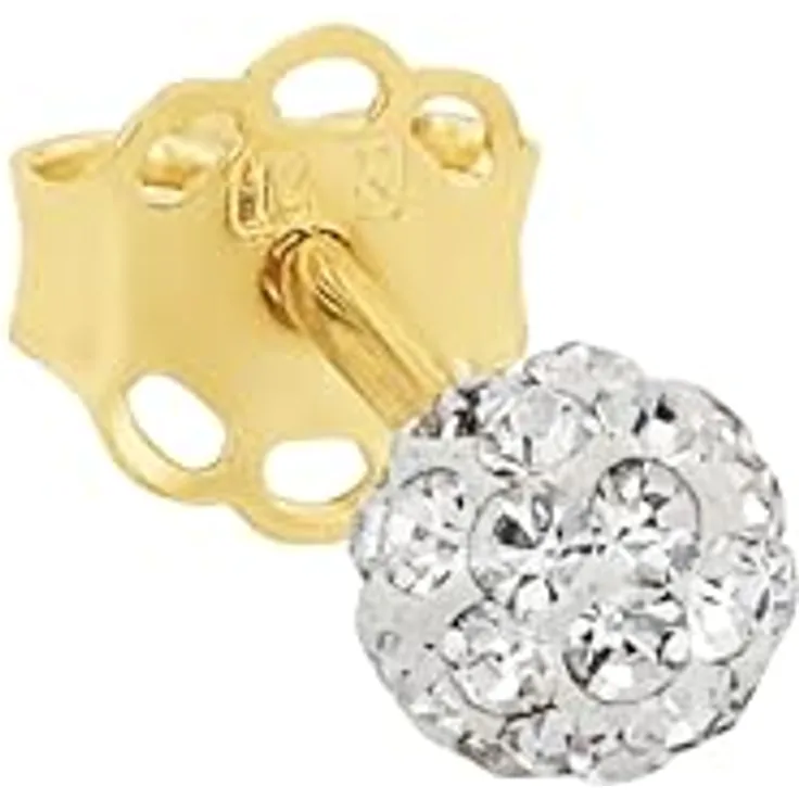 Amor Single-Ohrstecker 9035564, Gold 585 mit Kristallstein, elegantes Design für ein Ohr