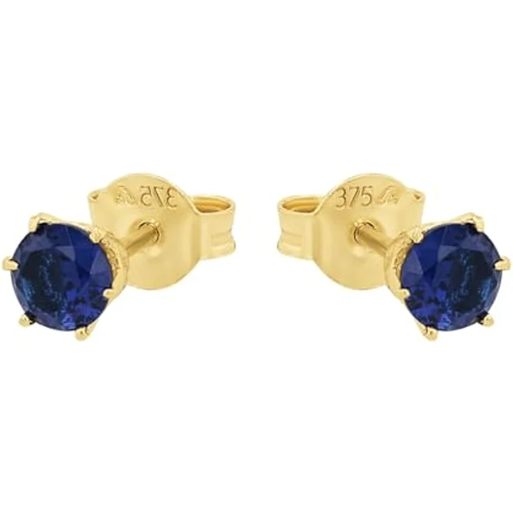 Amor Paar Ohrstecker, 375 Gold mit Zirkonia, 4 mm, Damen Schmuck – Bild 3