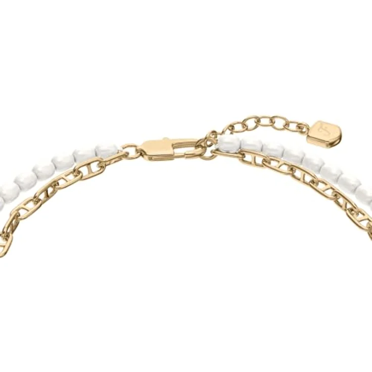 Fossil Heritage Damen Armband, goldfarbenes Metall mit poliertem Finish, 165 mm, Karabinerverschluss – Bild 4