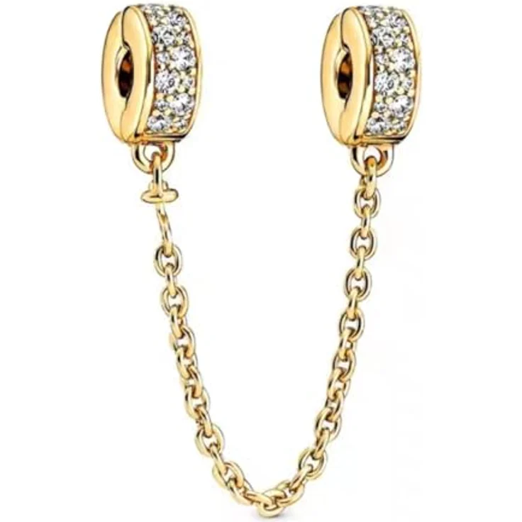 Anduonie Charms Stopper Gold Charms Anhänger Silber 925, Rot Charme Anhänger für europäische Armbänder, handgefertigter Schmuck – Bild 1
