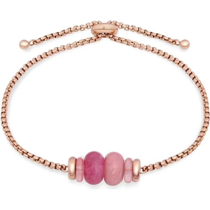 Tamaris Bracelet, Elegantes Armband aus poliertem Edelstahl IP Roségold, verstellbar bis 21 cm, wasserfest & hautfreundlich – Bild 1