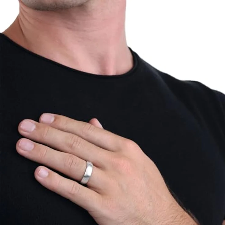 Amor Bicolor Fingerring, Made in Germany, gravierbar, zeitloses Design – Bild 4