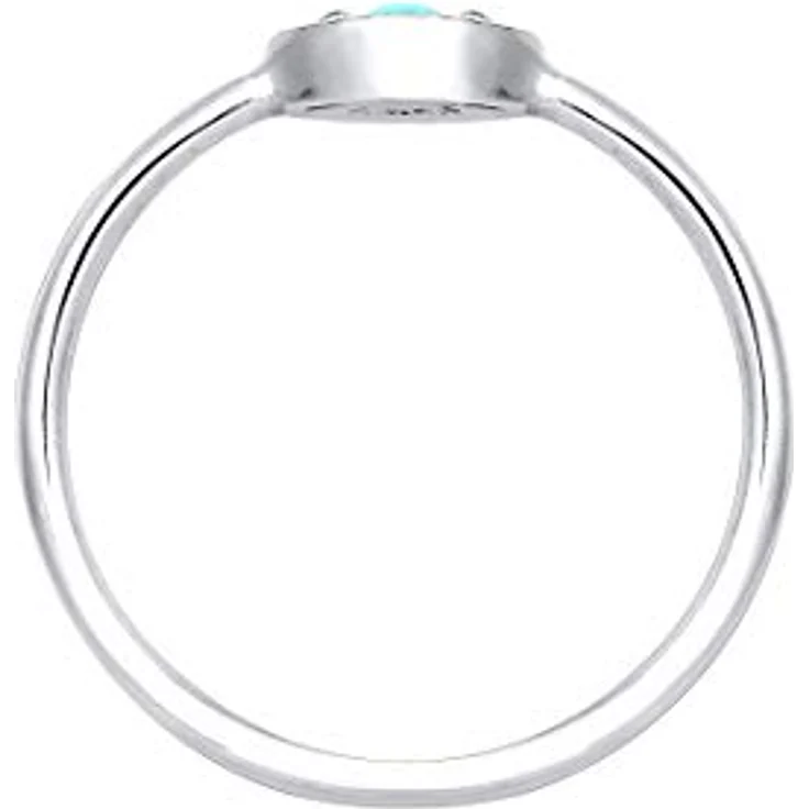 Elli Ring Damen Evil Eye Talisman mit Howlith Edelstein, 925 Sterling Silber, Boho Festival Design – Bild 3