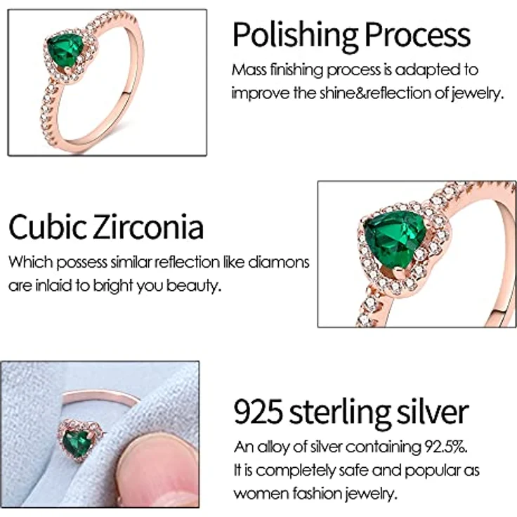 KUNSIR 925 Sterling Silber Damenring, Liebesknoten Criss Cross Design mit Zirkonia, Retro-Vintage Stil – Bild 5