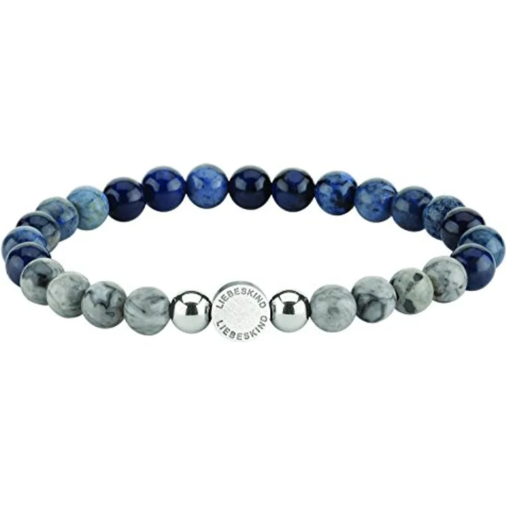Liebeskind Armband LJ-0091-B-17, Edelstahlarmband mit Stein, Länge 17 cm, Breite 6,5 cm, Stärke 6 mm