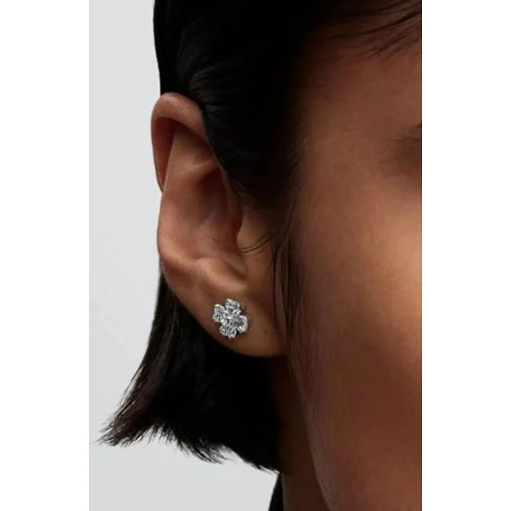 Pandora Ohrhänger Kleeblatt, 925 Sterling Silber mit herzförmigen Cubic Zirkonia, Damen Schmuck, Glückssymbol, 294500C01 – Bild 3