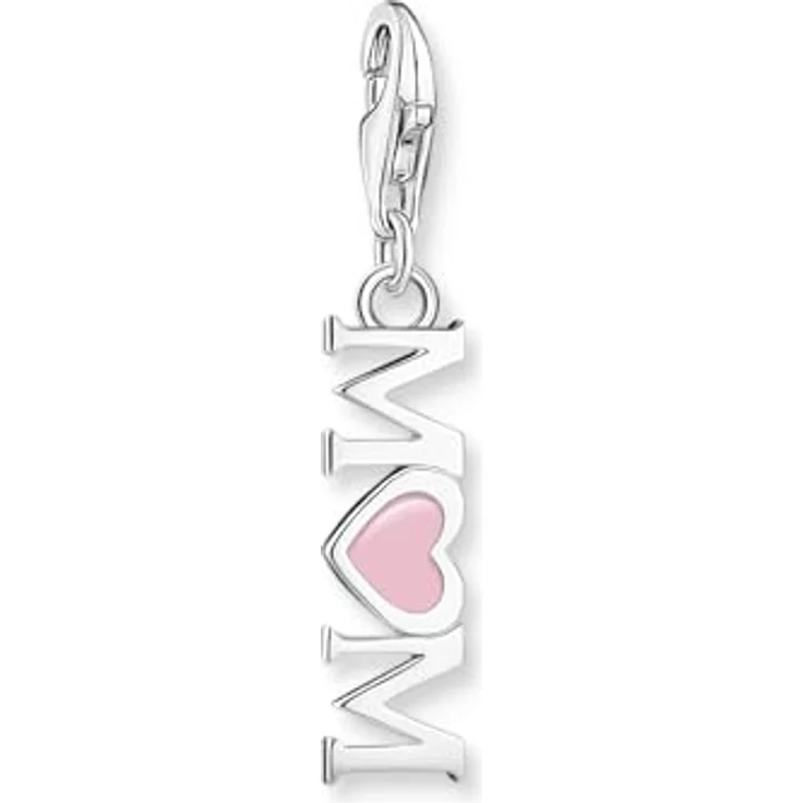 THOMAS SABO Charm-Anhänger Mom Herz, recyceltes 925 Sterlingsilber mit Karabinerhaken, Charm Club Anhänger – Bild 1