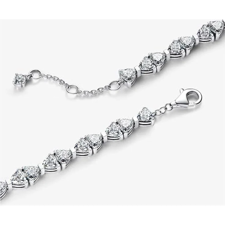 PANDORA Timeless Schleife Kettenarmband aus Sterling-Silber mit Zirkonia, Größe: 18cm, handgefertigt – Bild 2