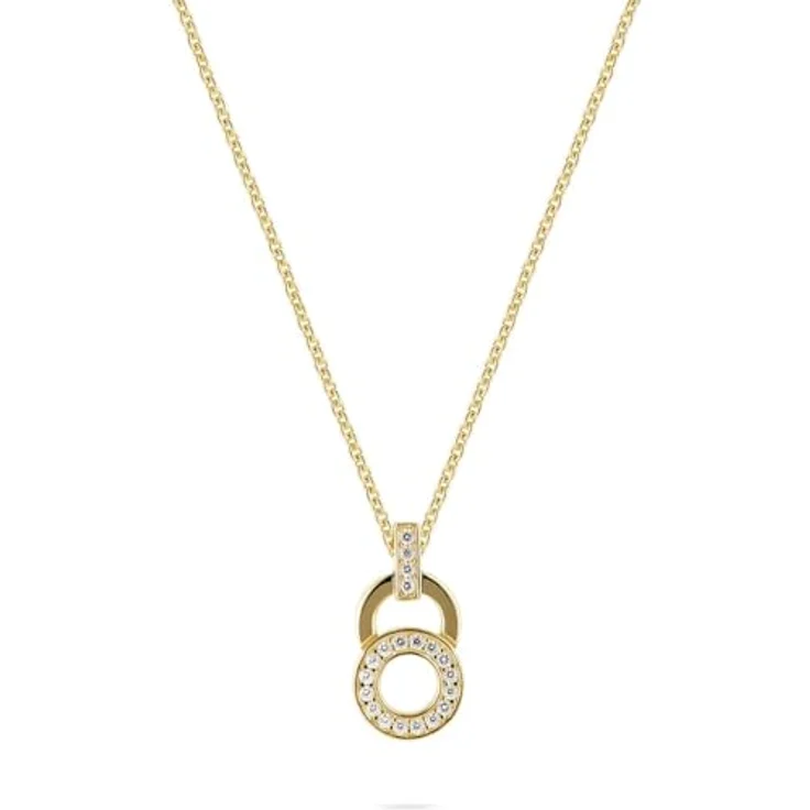 JETTE Damen-Halskette 925er Silber mit recyceltem Zirkonia, Gelbgold, One Size – Bild 1