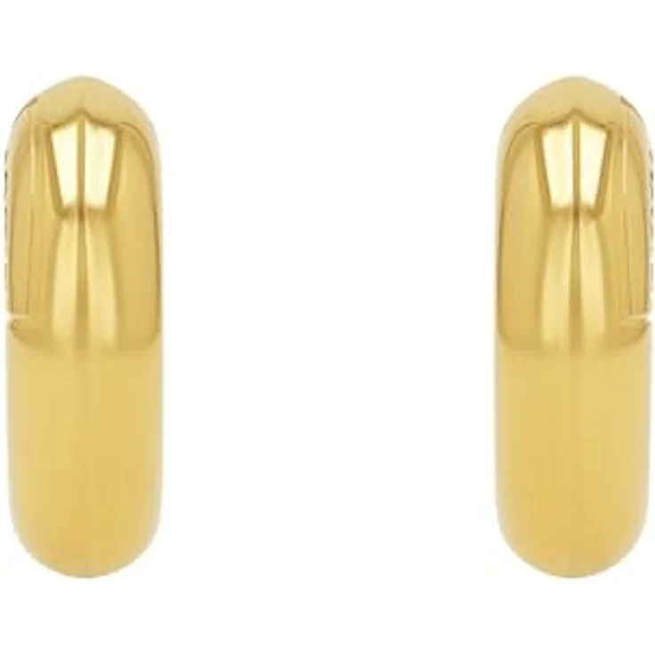 JOOP! Creolen Damen Ohrschmuck aus Edelstahl mit IP-Goldveredelung, 19 mm Durchmesser, Steckverschluss, gold, in Schmuck Geschenk Box, 2039843 – Bild 4