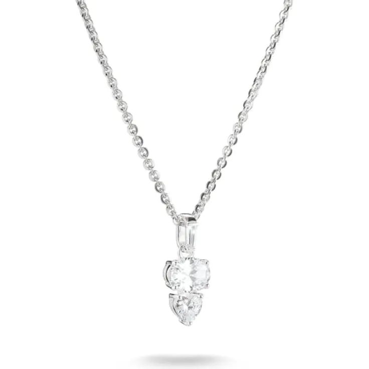 THOMAS SABO Damen-Halskette aus 925er Silber mit weißen Zirkonia, Karabinerverschluss, One Size