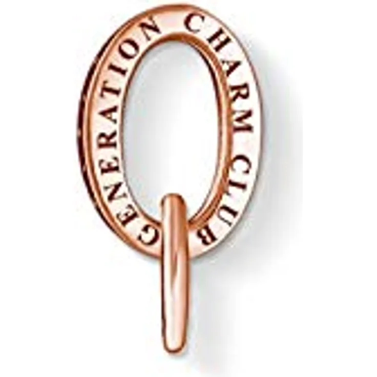 THOMAS SABO Carrier rosé, Kettenanhänger aus 925er Sterlingsilber mit 750er Roségold Vergoldung, trendy Design