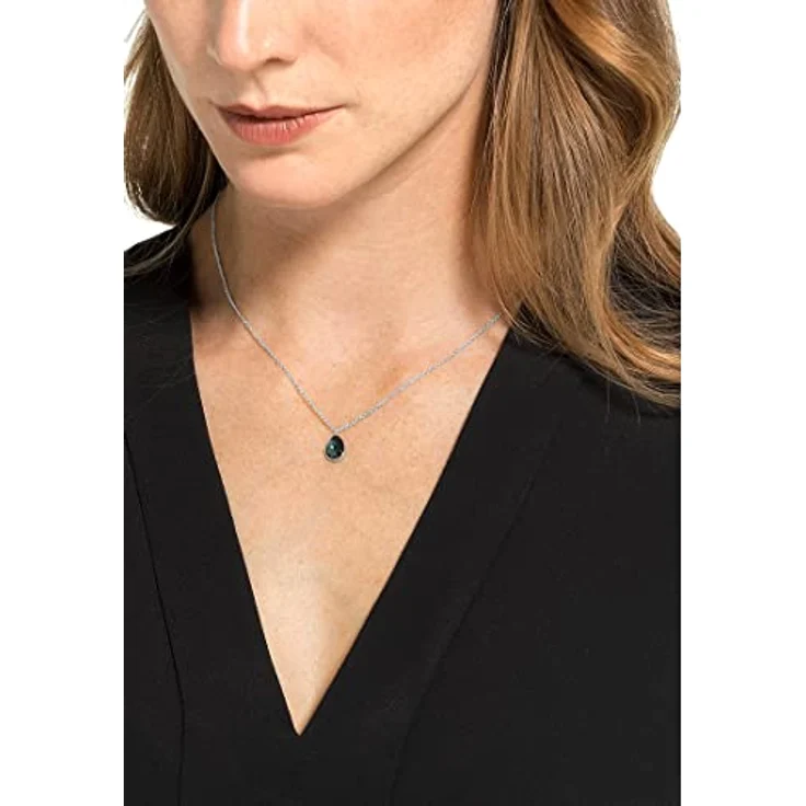 CHRIST Damen-Kette 375er Weißgold mit Topas, 45 cm lang, schlichtes Collier in Weißgold – Bild 3