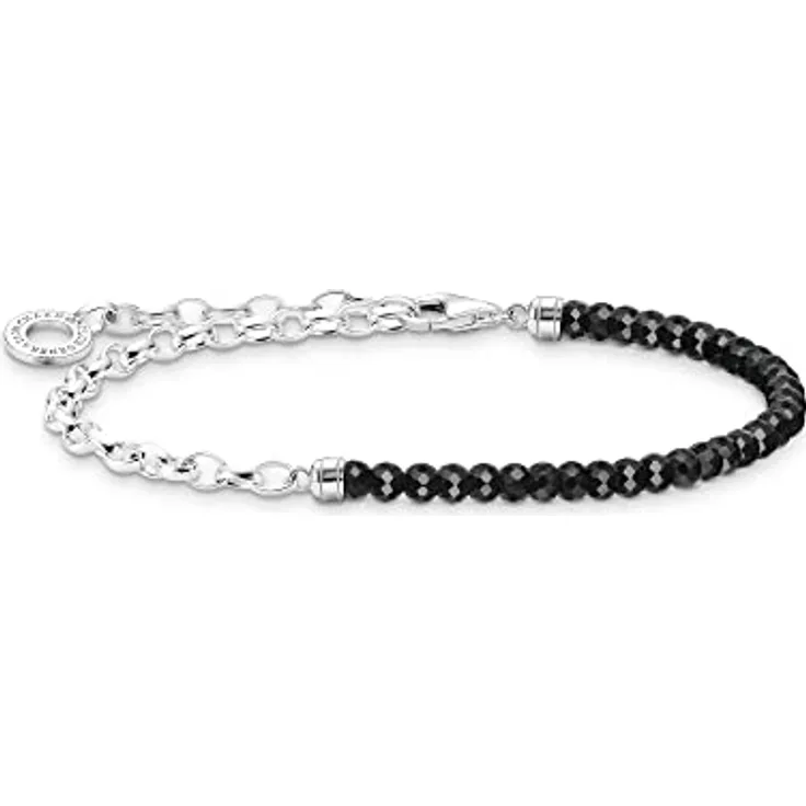 Thomas Sabo Armband mit schwarzen Perlen, 925 Sterling Silber, A2100-130-11-L14