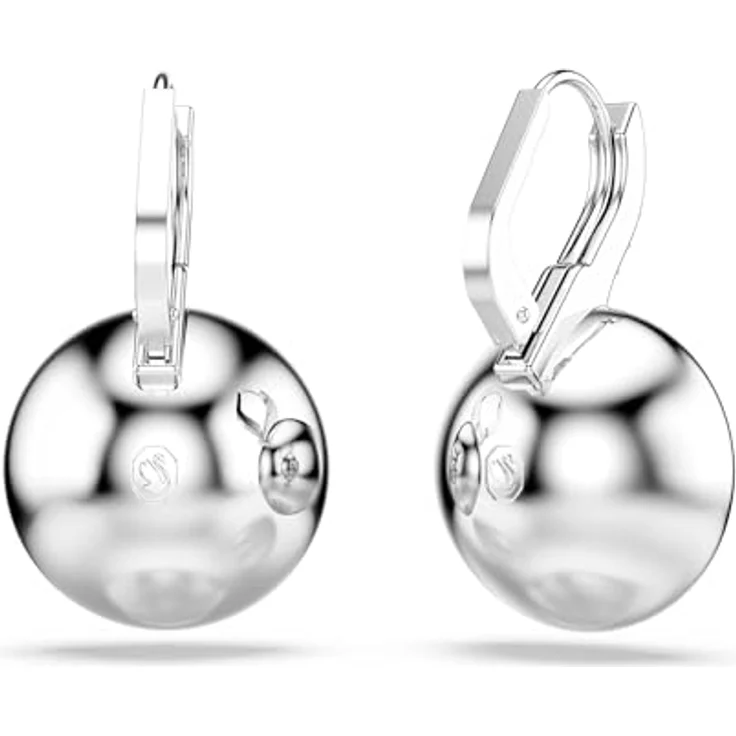 Swarovski Millenia Drop-Ohrhänger, Rhodinierte Damenohrringe mit Weißen Kristallen im Rundschliff, Größe 2.5 x 1.5 cm – Bild 4