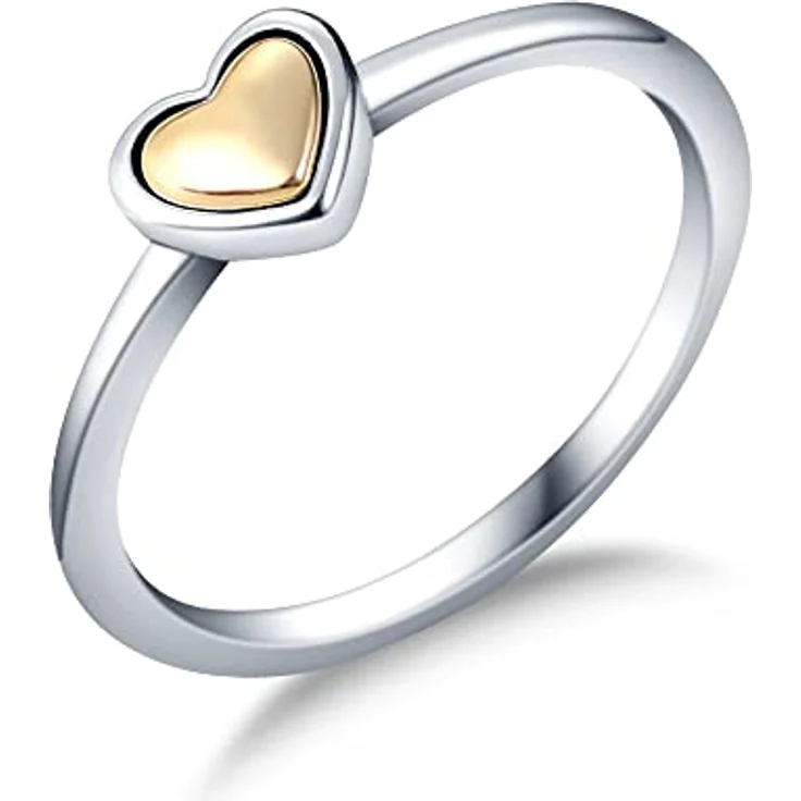 KUNSIR 925 Sterling Silber Damenring Liebesknoten Design mit Zirkonia, Retro-Vintage Stil, Größe R1 – Bild 1