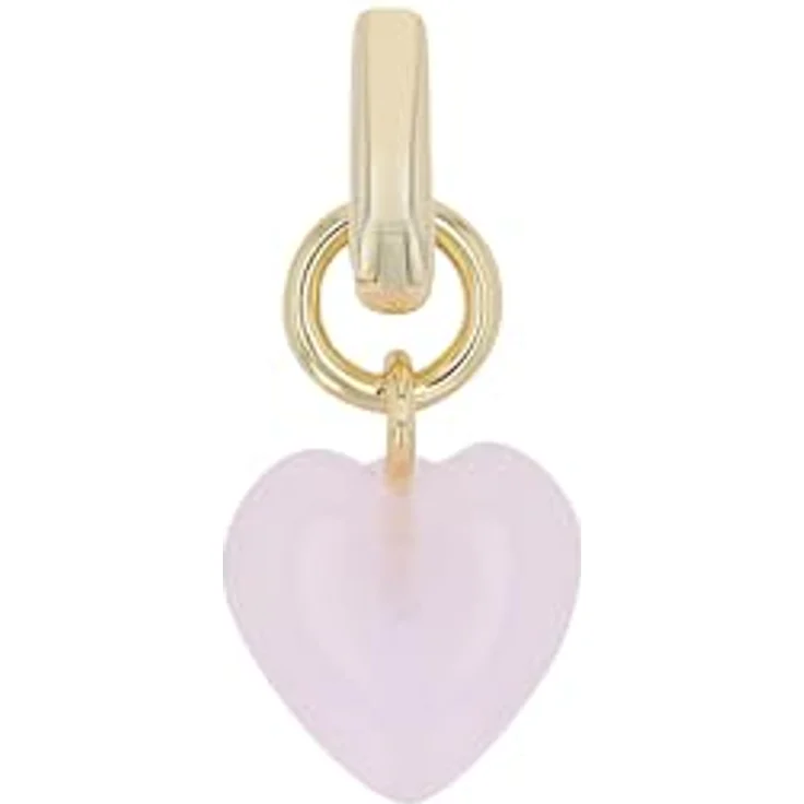 Amor Charm 925 Sterling Silber Herz-Anhänger mit Glas, 1,8 cm, Weiß, in Schmuck Geschenk Box, 2038479 – Bild 1