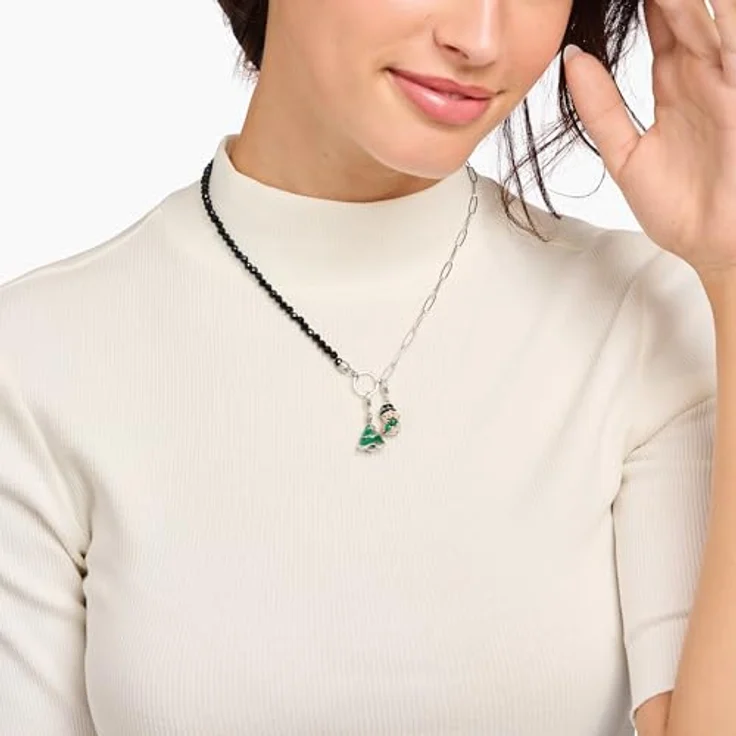 THOMAS SABO Damen Schneemann-Charm 925 Sterling Silber mit Kaltemail, Charm Club Anhänger 2195-007-7 – Bild 4