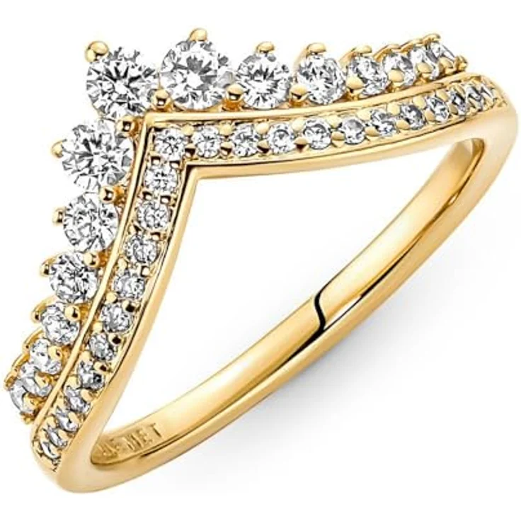 PANDORA SHINE Ring Timeless "Prinzessinnen Wünsche", 14k gelbvergoldet, Zirkonia, Größe 48 – Bild 5