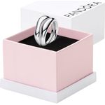 Pandora 193264C00 Ring-Set für Damen, aus 925 Sterlingsilber, Stacking-Ringe mit organischen Formen, Breite 4,5 mm
