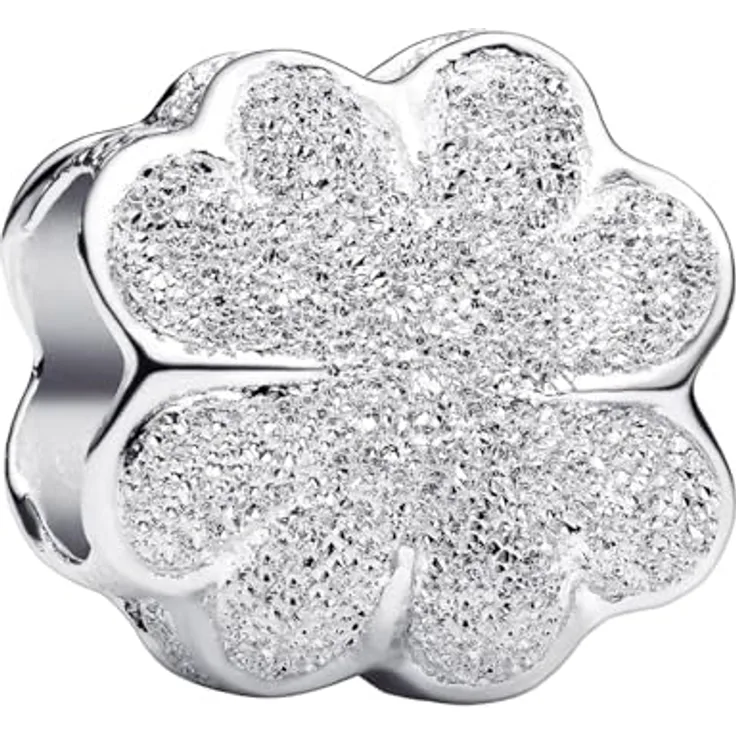PANDORA 794047C00 Mini Charm Kleeblatt, Silber matt, Bead Schmuck