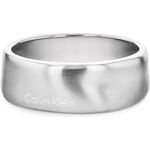 Calvin Klein CK Metallic Waves, Herrenring aus Edelstahl mit gebürstetem Wellenmuster, Größe 62