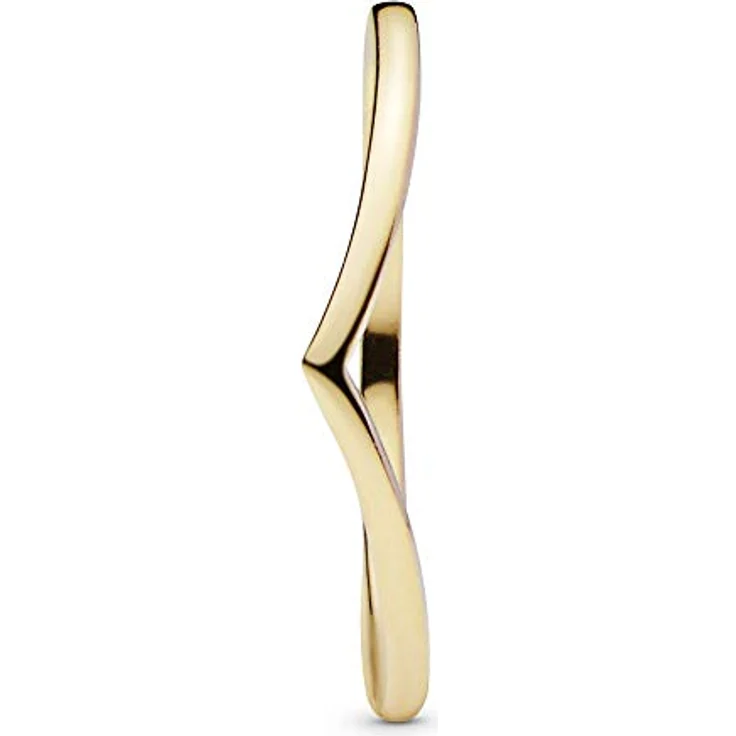 PANDORA Damenring Wishbone, vergoldet, zeitlos und stapelbar mit eleganten Linien – Bild 5
