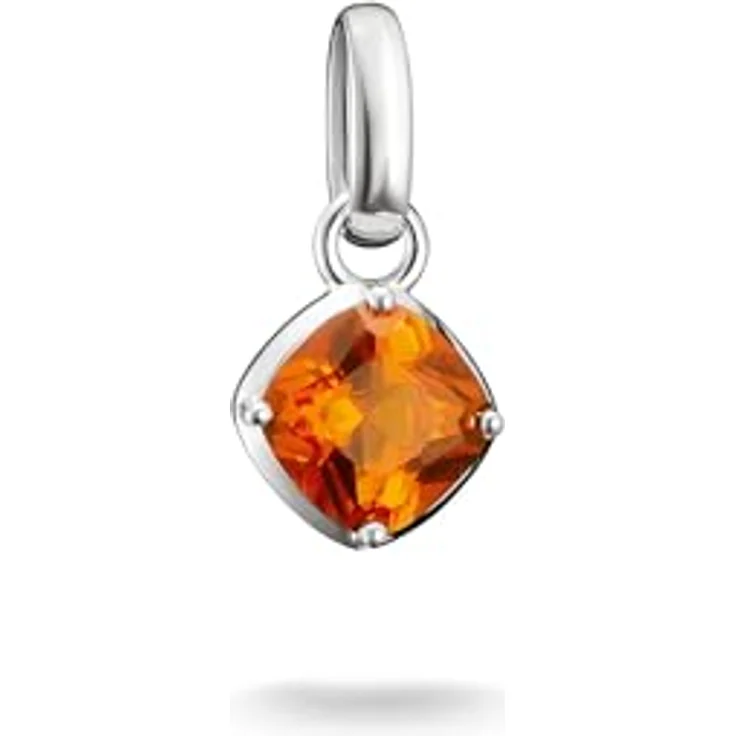 THOMAS SABO Connect Charm Pendant, Birthstone Collection aus 925 Sterling Silber mit Oktober-Geburtsstein und Monat-Gravur – Bild 1