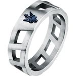 Maserati Stahlring, Iconic Collection – JM334AVD50, aus Stahl mit blauem IP, Größe 21, inkl. Originalverpackung