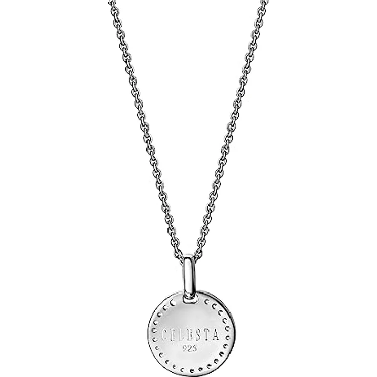 Celesta Silber Halskette 925 Sterling Silber, Engel Anhänger mit 23 Zirkoniasteinen, 40cm – Bild 4