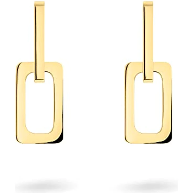 LIEBESKIND BERLIN Damen Ohrringe, Edelstahl mit Link-Chain Details, 1,5-3 cm, Ohrhänger mit Schanierverschluss – Bild 3